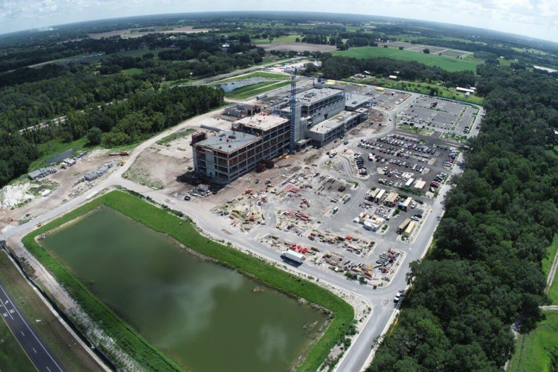 RIPA & Associates Construction Baycare Plant City Project Drone Photo.