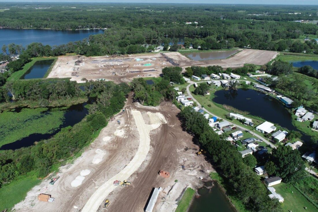 RIPA & Associates Construction Little Lake Thomas Project Drone Photo.