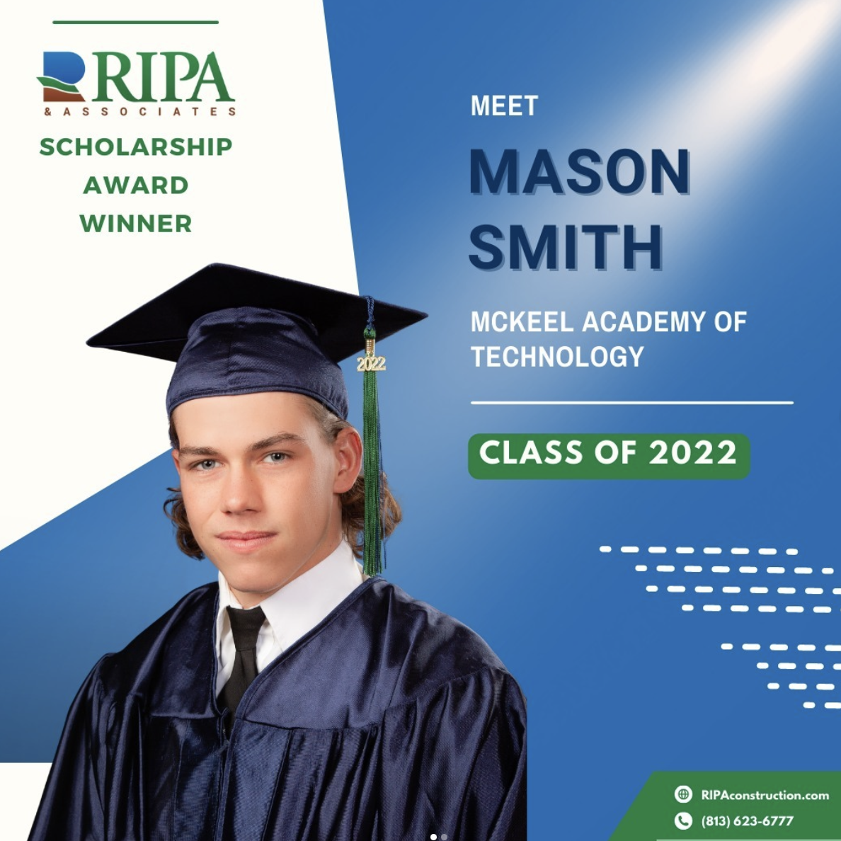 RIPA & Associates scholarship 2022 winner