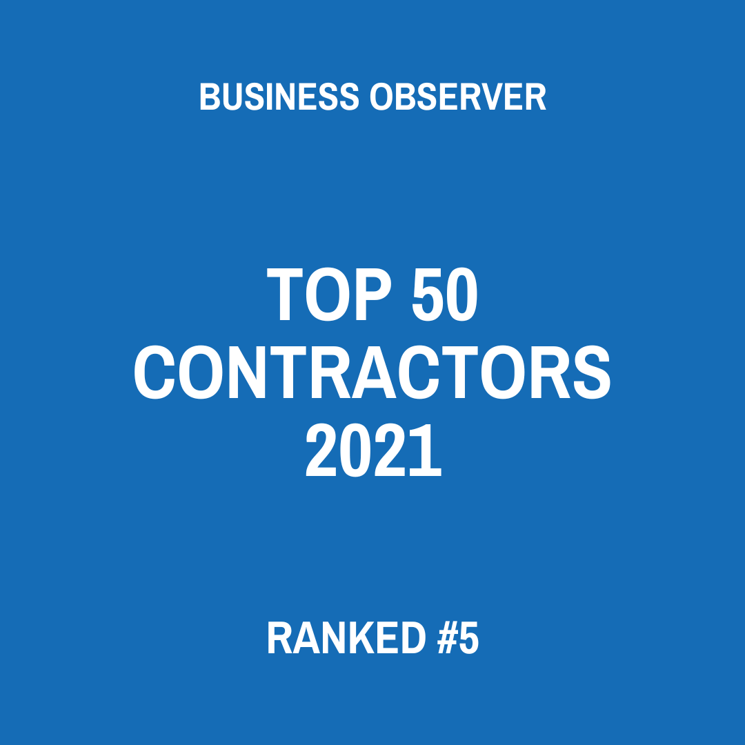 Awards and Accolades Top 50 Contractors 2021