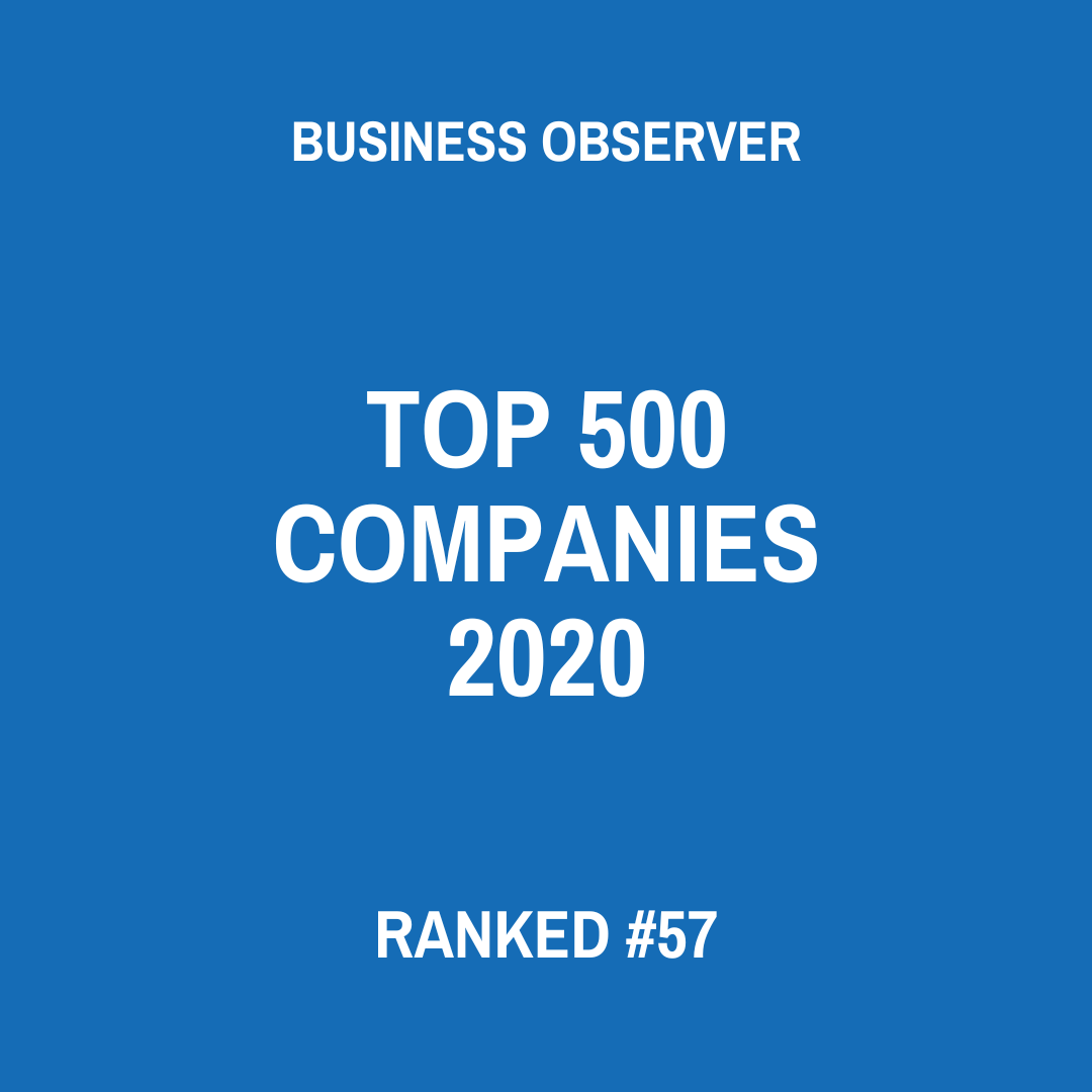 Awards by the Business Observer Top 500 Companies 2020